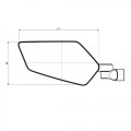 DB Race SHAPE Billet Bar End Mirror